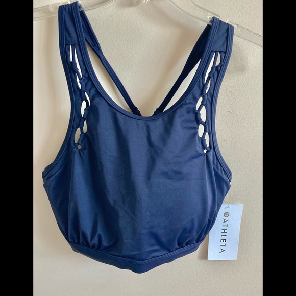 Athleta Other - NWT-Athleta navy High Neck Loop Bikini, 36B/C